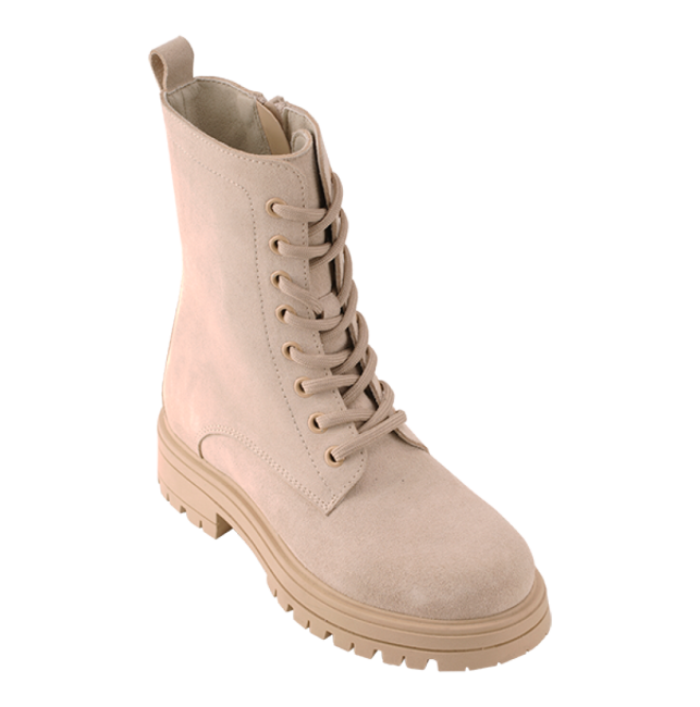 Nubuck Laced-Up Boots